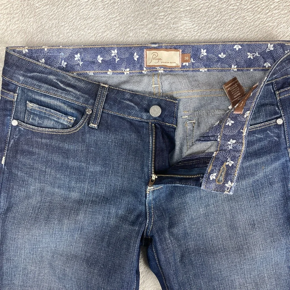 Paige Premium Jeans Women's Size 30 Cloverdale Bootcut Dark Wash Flap‎ Pockets